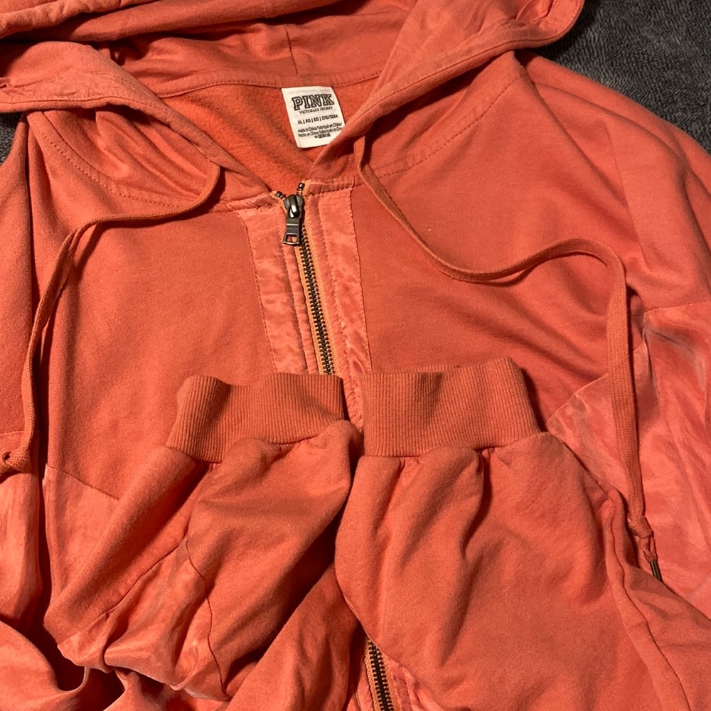 Pink batwing hoodie salmon pink size XL